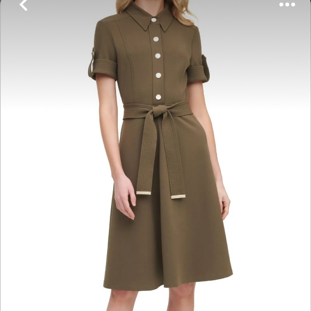 Calvin Klein utility dress olive size 10